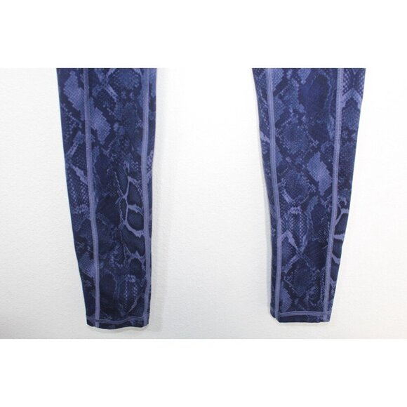 VSX Victoria's Secret Leggings Size 8 Blue Reptile Workout Yoga Leggings Pockets - Picture 4 of 12